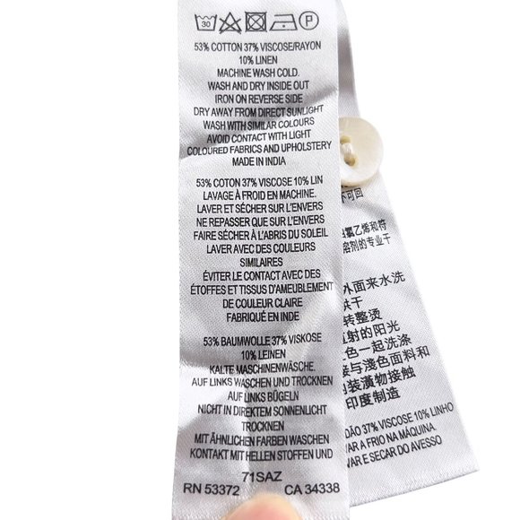 FRENCH CONNECTION - Arpina Lace Mix Button Front Dress - 71SAZ - Size 12 (NWOT) - Picture 8 of 8